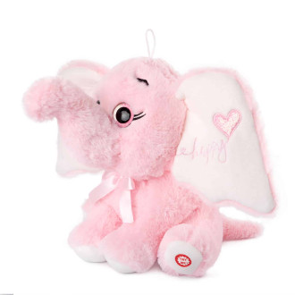 Слон със сърце| 2 цвята - Розов