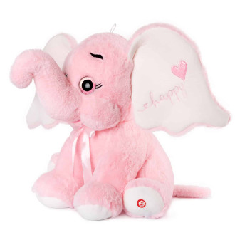 Слонче със сърце | 2 цвята - Розов