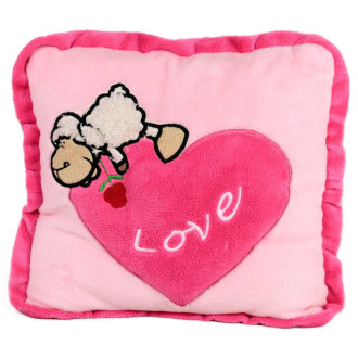 Възглавница с овчица| 2 цвята - Розов