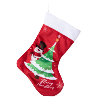 Коледен чорап Снежен човек /Merry Christmas/